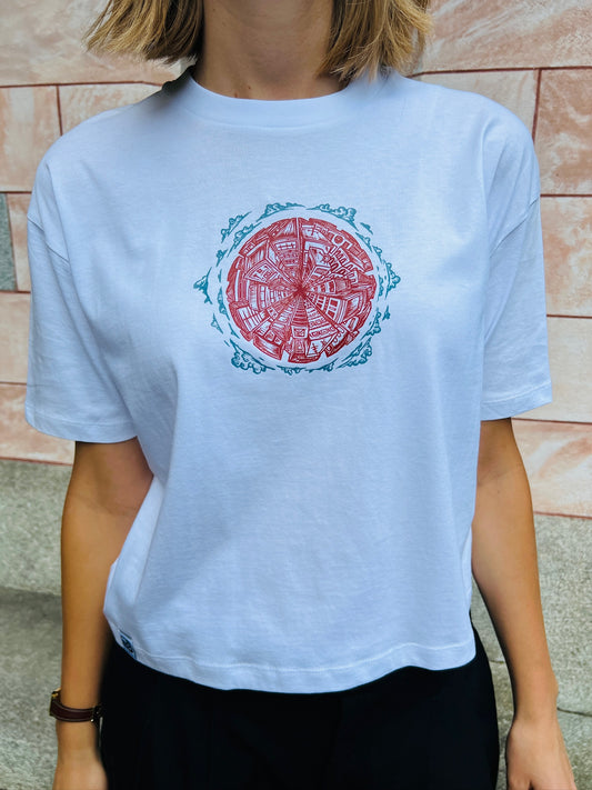 Frauen T-Shirt "Concrete Jungle“ in weiß