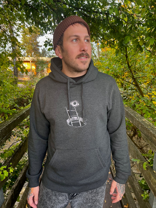 Hoodie Unisex in dunkelgrau meliert "Better watch out"