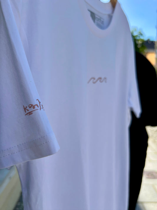 T-Shirt Kleid aus Biobaumwolle in Weiß