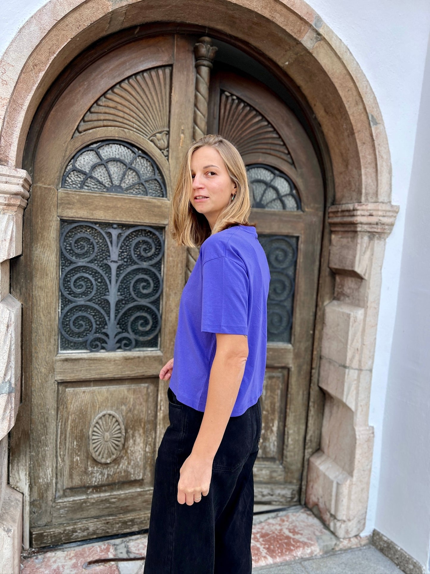 T-Shirt „Bloom“ Frauen in lila