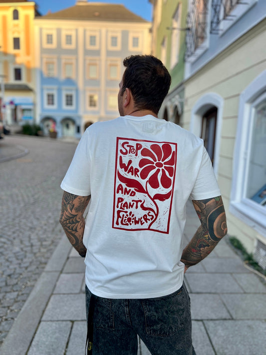 Stop war and plant flowers