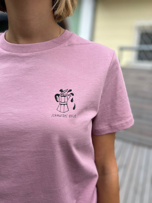 T-Shirt „Schwarzes Gold“ Frauen pinkish