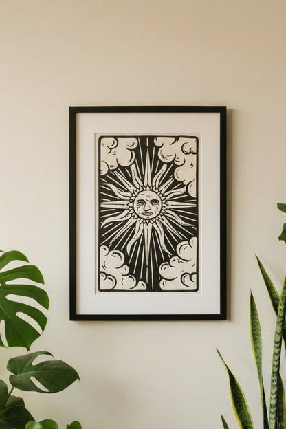 "Sol" Linolschnitt A5