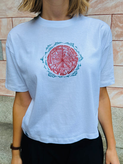 Frauen T-Shirt "Concrete Jungle“ in weiß