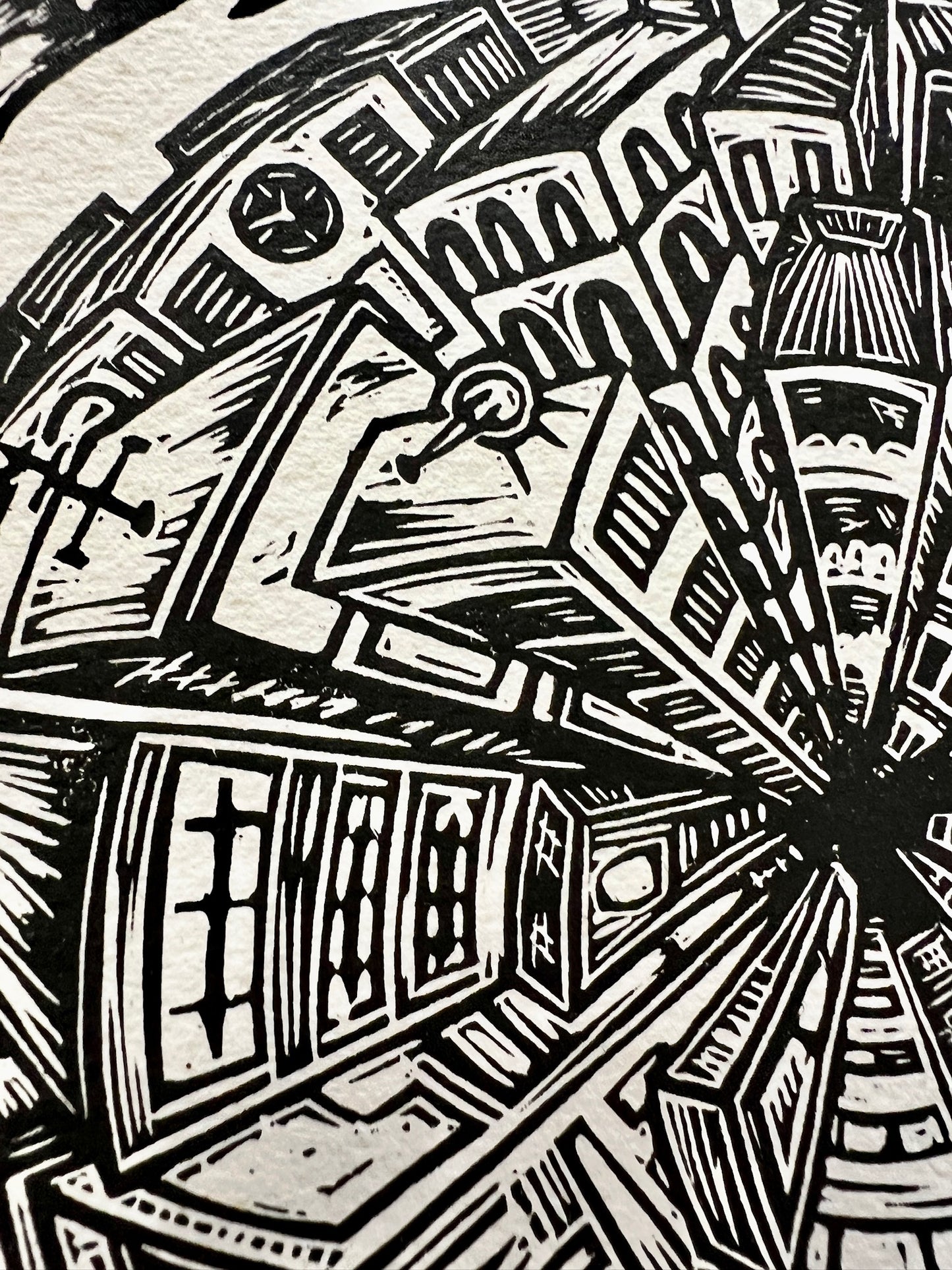 Bild "Concrete Jungle" Linolschnitt 20x20cm