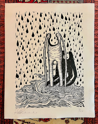 Bild "Bender" Linolschnitt 45x53cm