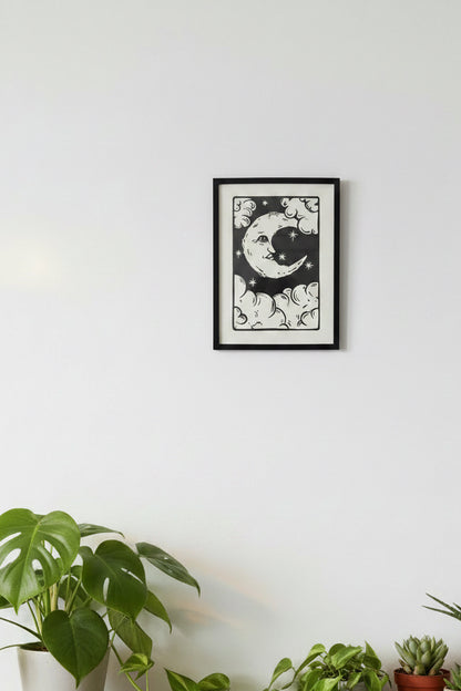 "Luna" Linolschnitt A5