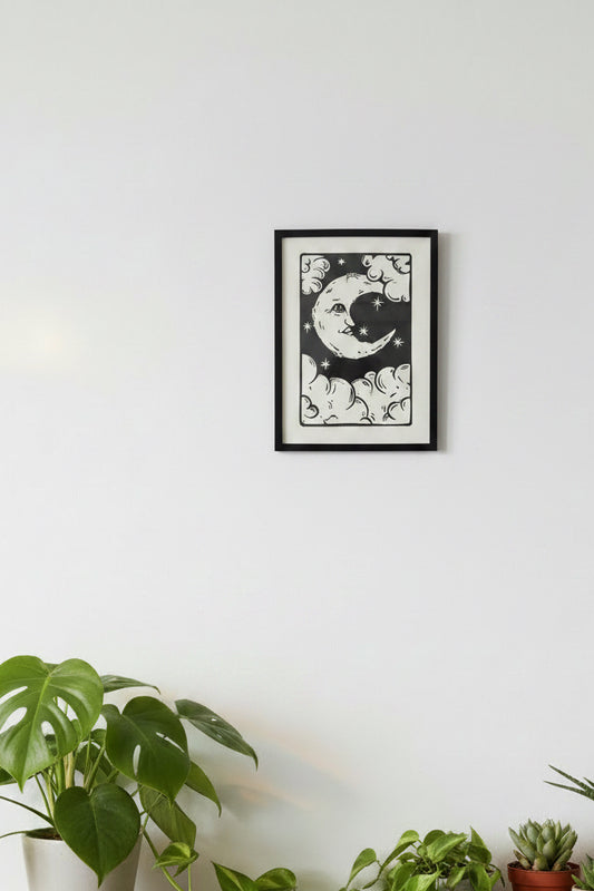 "Luna" Linolschnitt A5