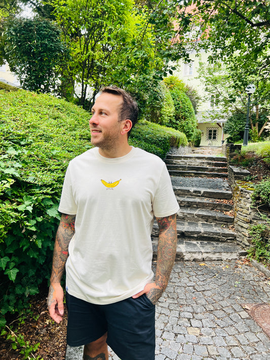 T-Shirt "Smile" Unisex in naturweiß