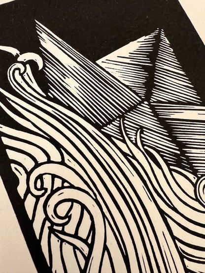 Bild "Kawenzmann" Linolschnitt A5