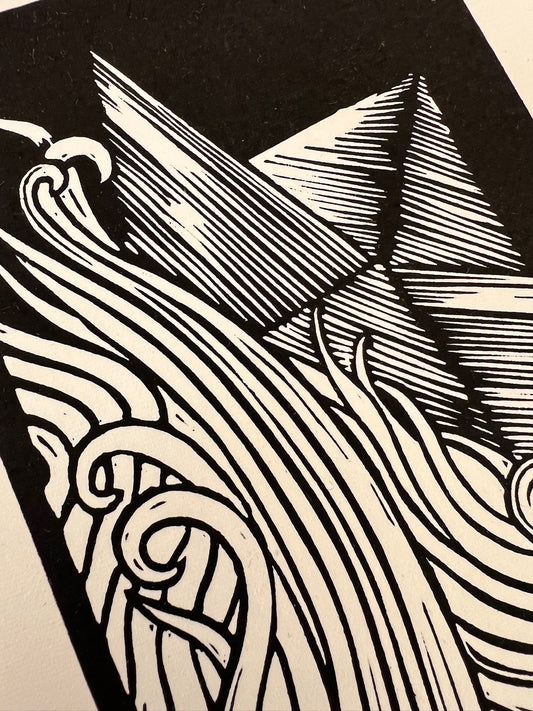 Bild "Kawenzmann" Linolschnitt A5