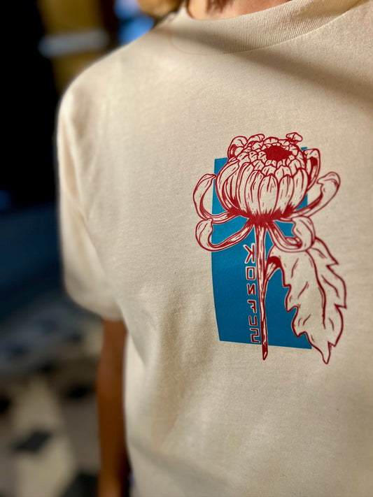 T-Shirt „Chrysantheme“ Frauen in naturweiß