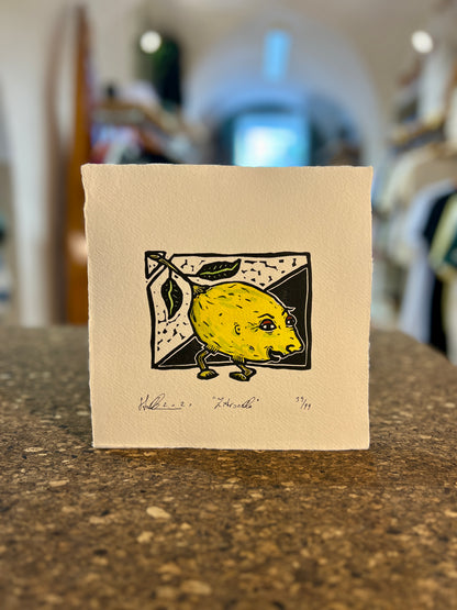 "Zitronella" Linolschnitt 20x20cm