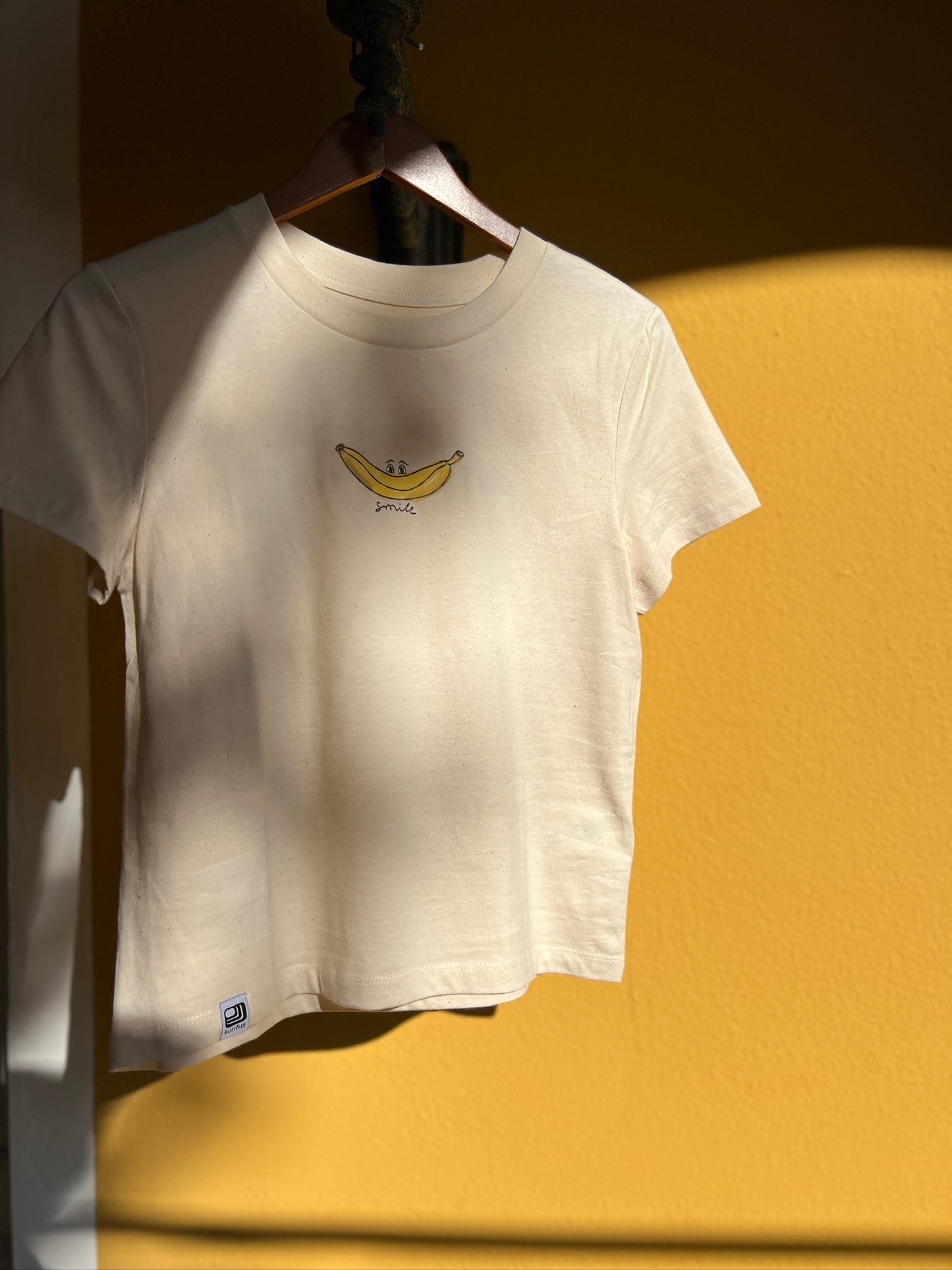 T-Shirt „Smile“ Frauen in naturweiß