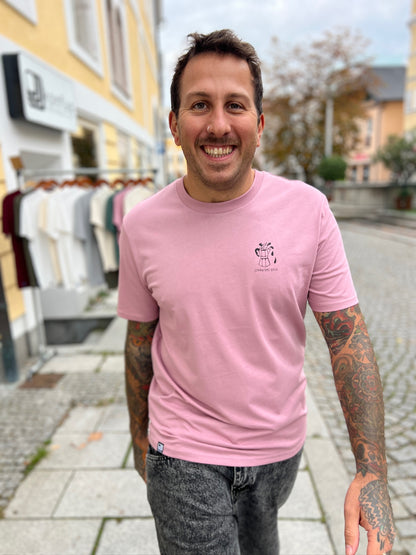 Unisex Coffee T-Shirt "Schwarzes Gold" pink-ish