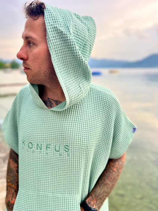 Beachponcho Lime Green Unisex - konfus clothing